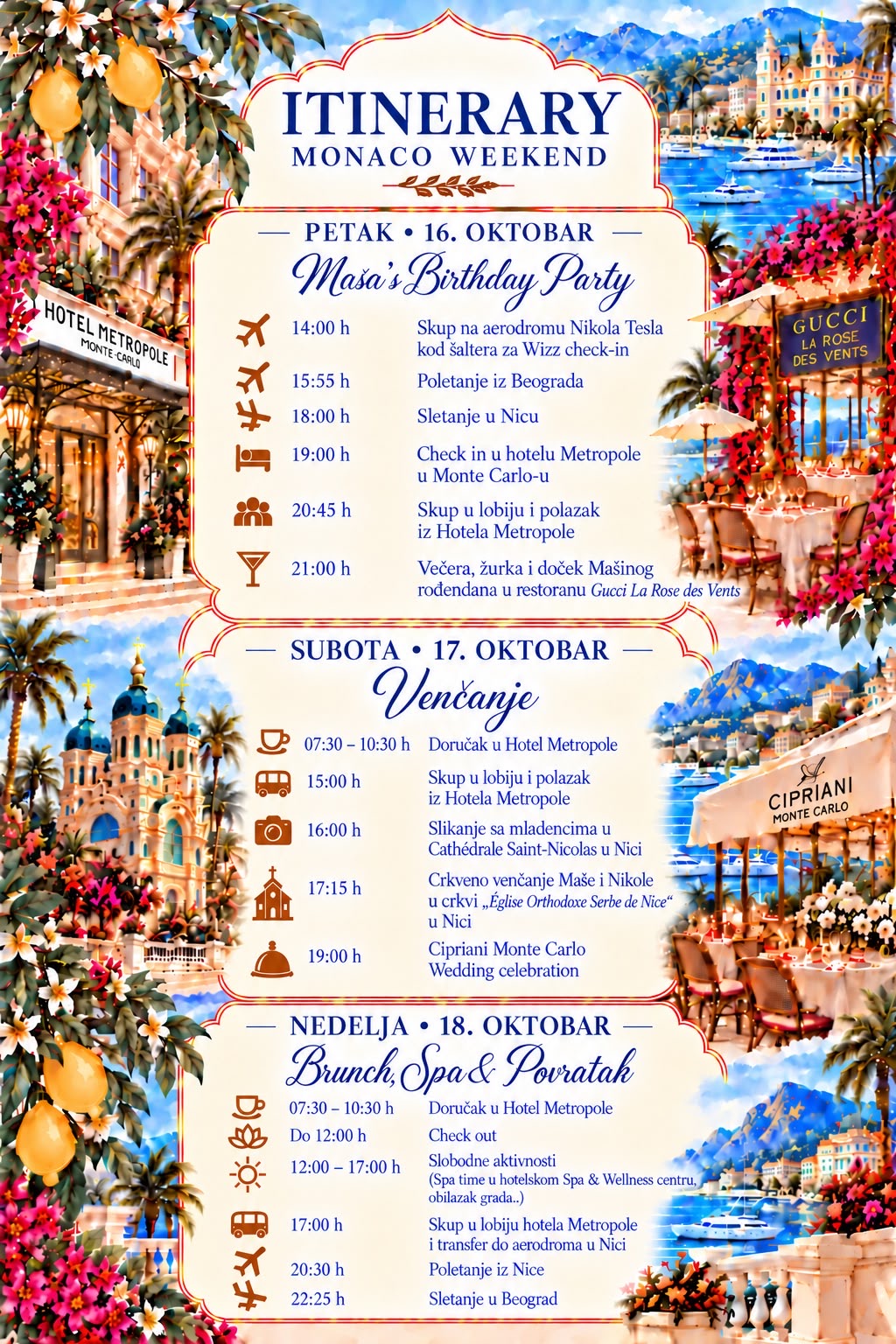 Itinerary Monaco Weekend